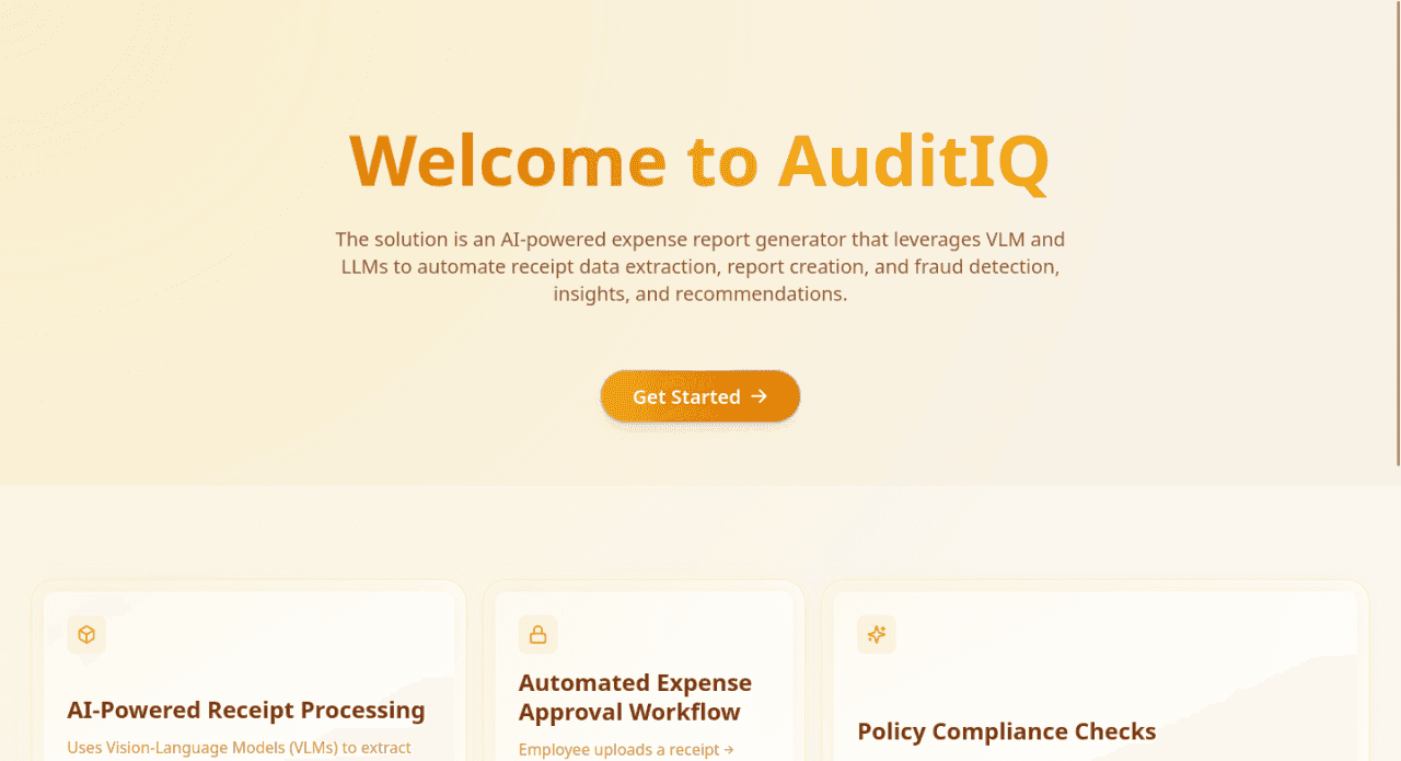 AuditIQ Home Page